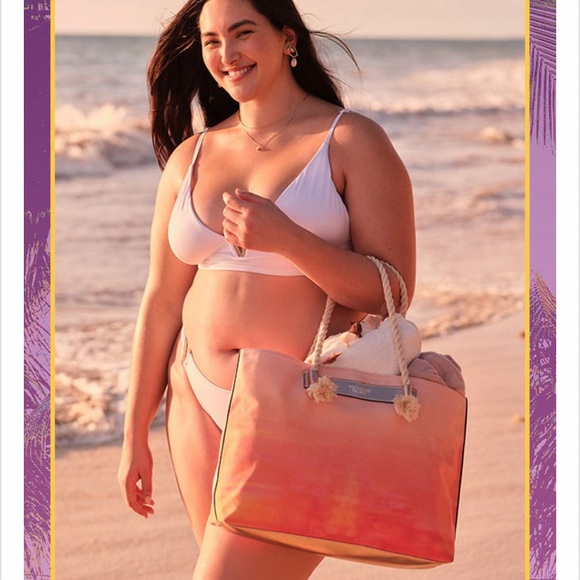 NWT Victoria’s Secret Sunset Canvas Tote - Picture 2 of 8